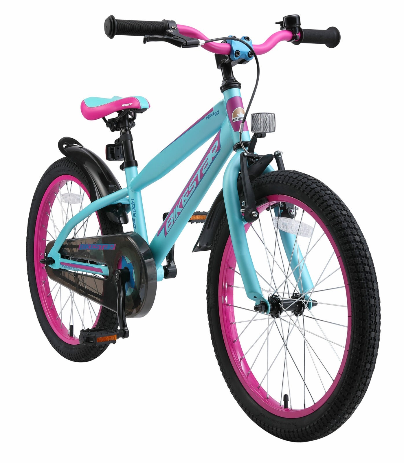 voordeel Mens Buurt Bikestar, Urban Jungle, kinderfiets, 20 inch, paars/turquoise - Fietsdirect