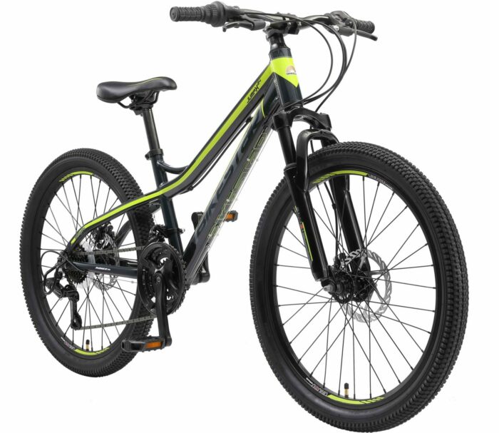 soep Aas genoeg Bikestar, hardtail MTB, 21 speed, 24 inch, zwart/groen - Fietsdirect