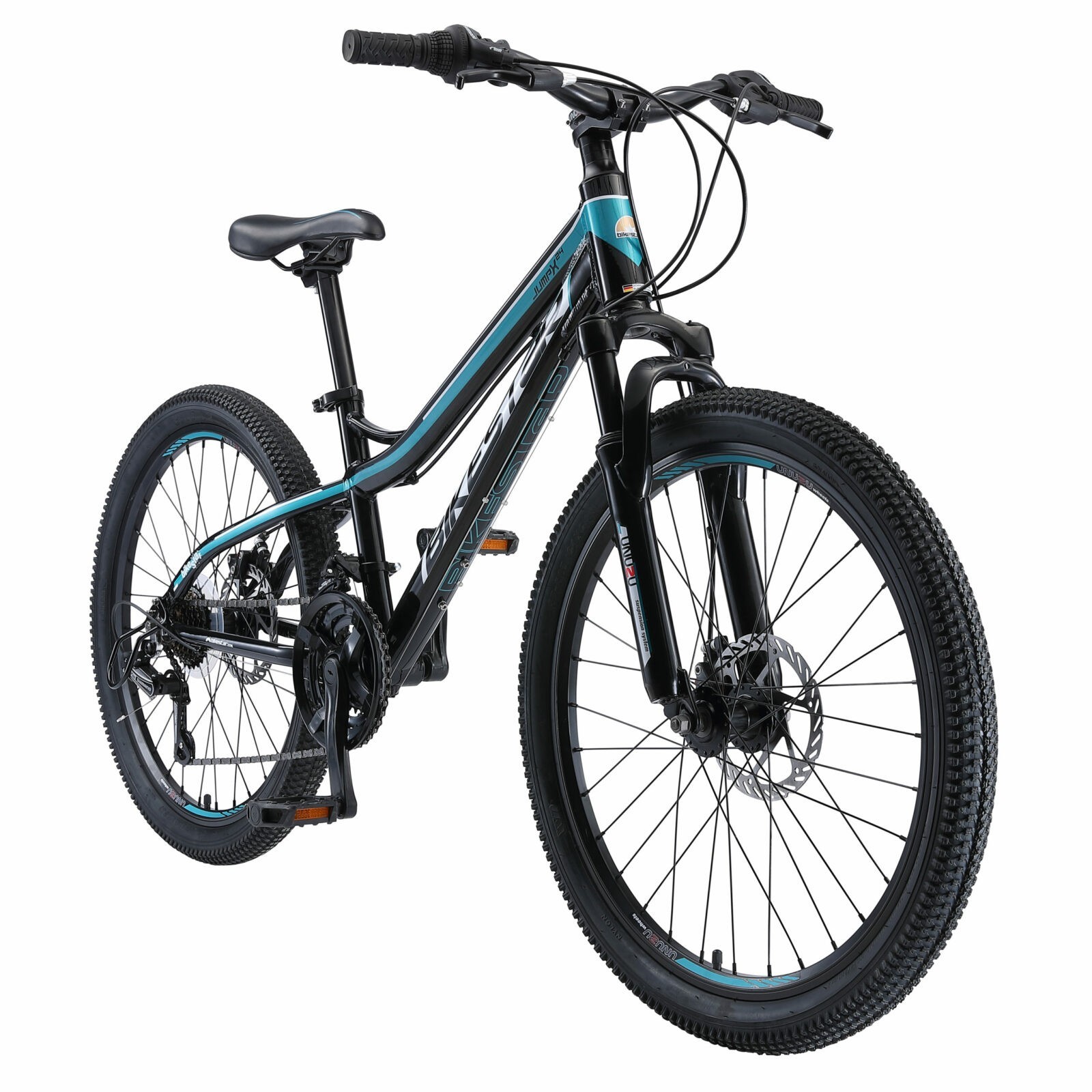 Bikestar, MTB, 21 speed, 24 inch, zwart/blauw -