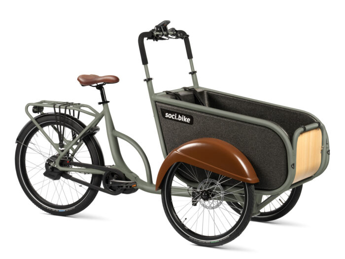 Socibike Cmpact elektrische bakfiets grijs driewieler