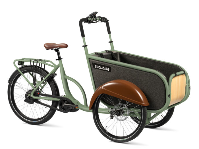 Socibike Compact elektrische bakfiets middenmotor groen